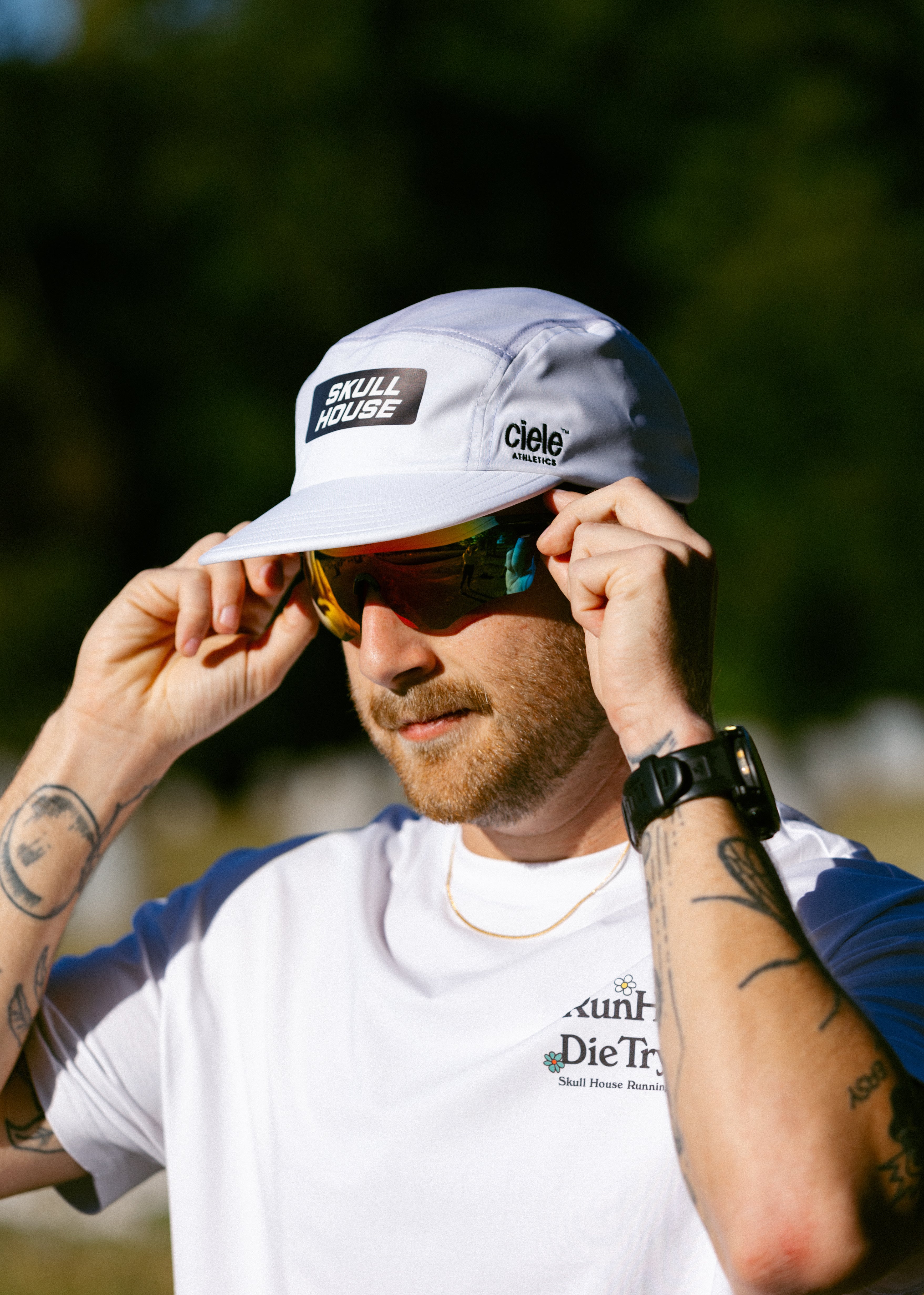 CIELE X SKULL HOUSE GOCap WHITE – Skull House Running Company