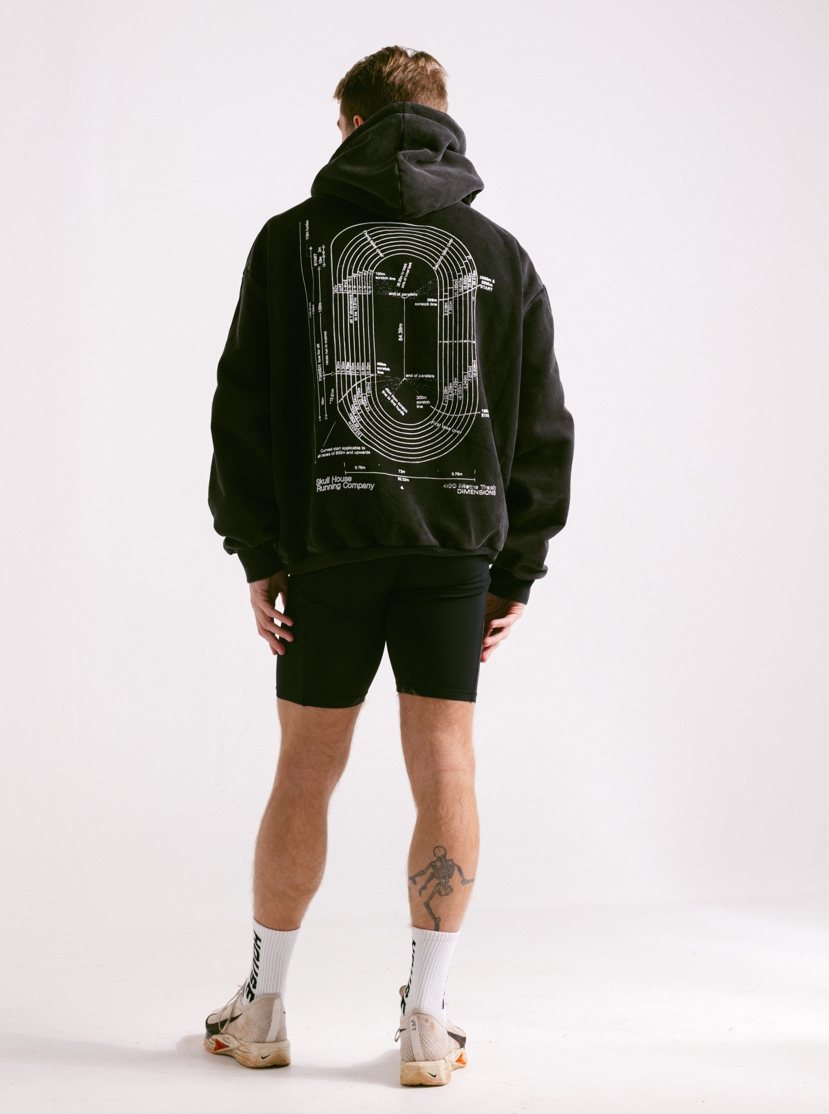 'DIMENSIONS' HOODIE - UNISEX, WASHED BLACK