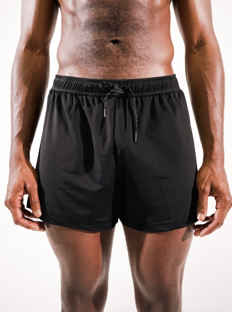 NORO 3" DISTANCE SHORTS - BLACK (UNISEX)